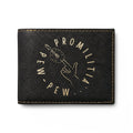 Pew-Pew Engraved Leather Bi-Fold Wallet