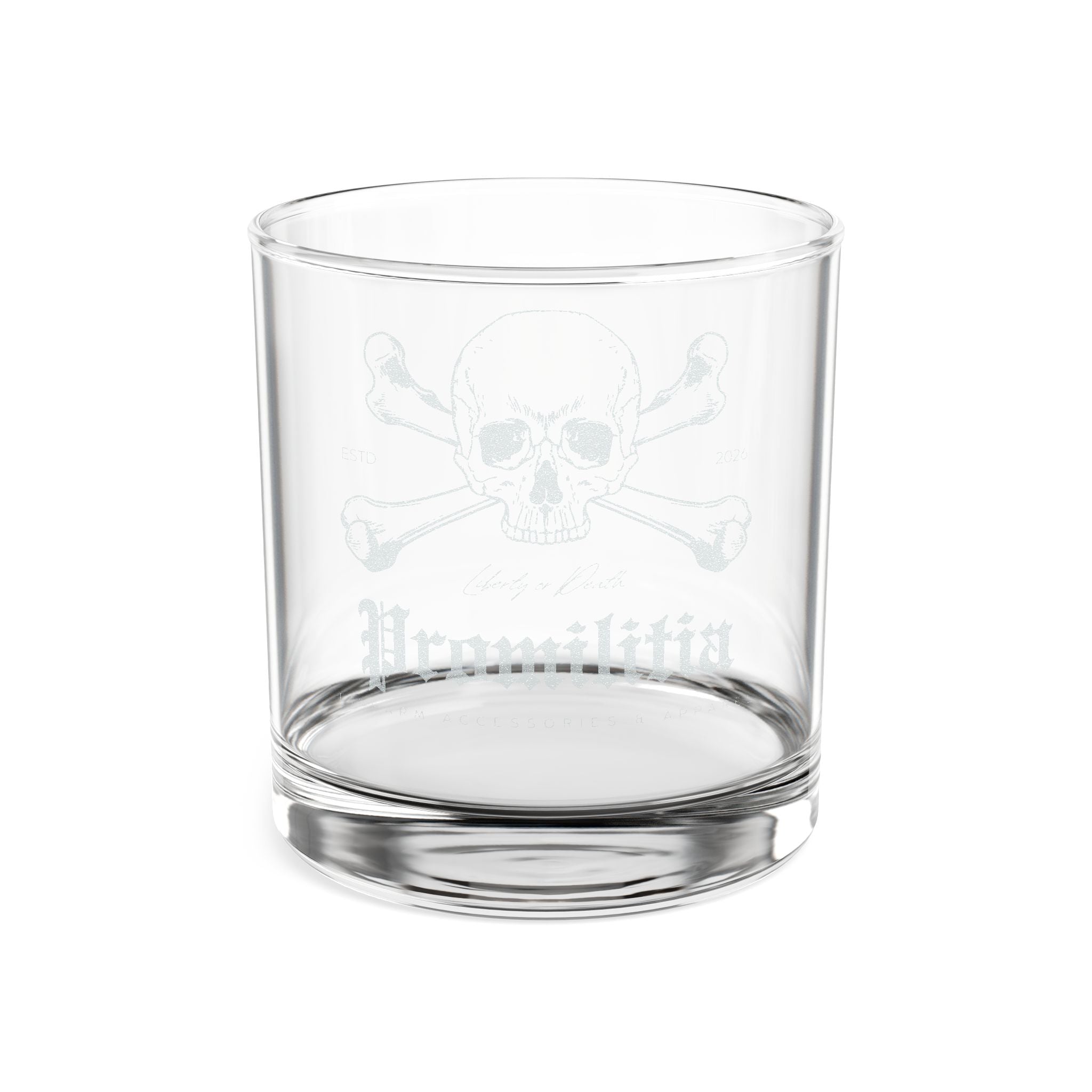 Liberty Or Death Engraved Whiskey Glass