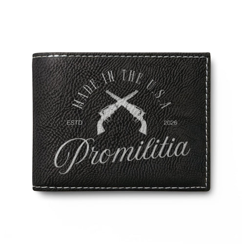 "I Have Two Guns..." Engraved Leather Bi-Fold Wallet
