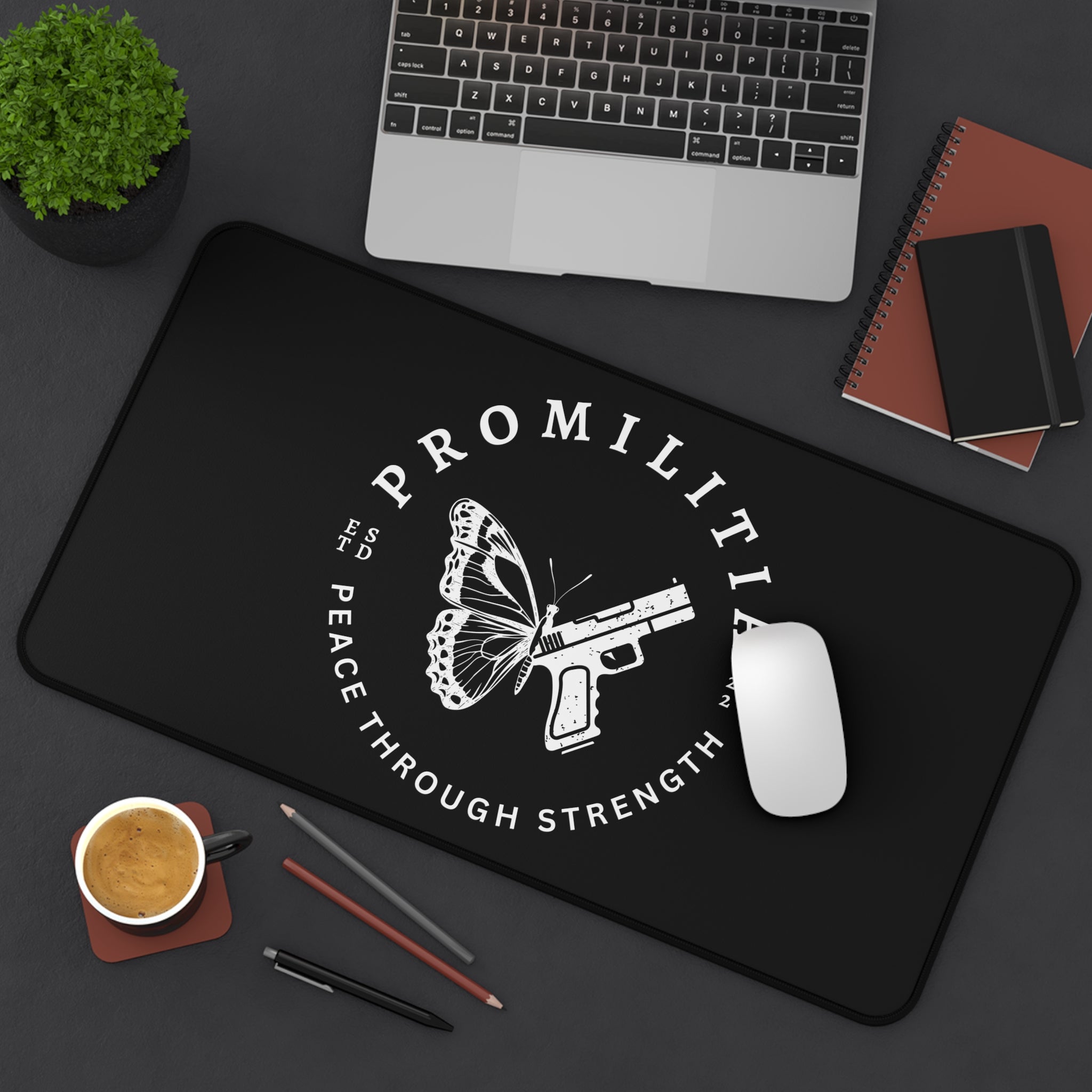 Peace Through Strength Desk Mat