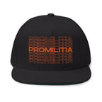 Double Vision Embroidered Flat Bill Snapback